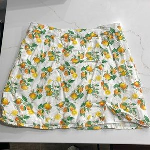 Citrus print skirt